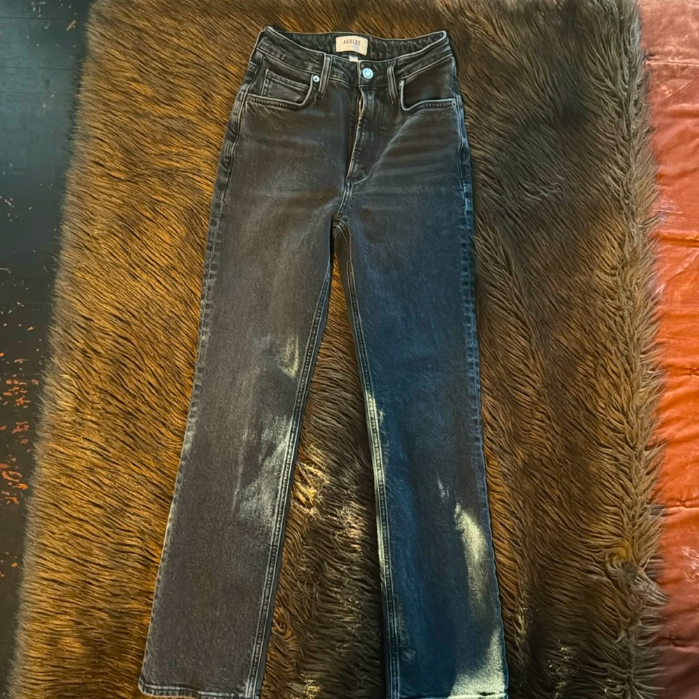 AGOLDE Faded Black Grey Jeans - 25
